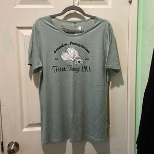 Super soft The Office tee.  Color looks grey but it’s more of a sage color.